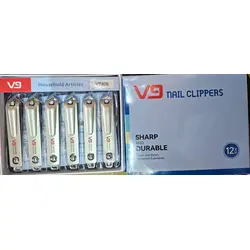 Set 12 Unghiere Profesionale "V9" pentru Colț și Pedichiură, Oțel Inoxidabil, Calitate Premium