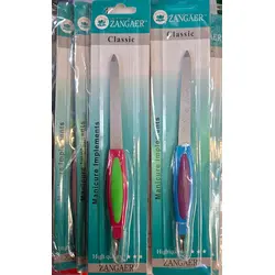 Set 12 Instrumente Manichiură 2 în 1, Pilă Metalică și Chiuretă pentru Cuticule, Calitate Premium