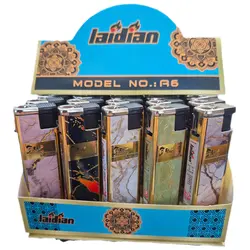 Set 50 Brichete Antivânt "Electronic Lighter", Design Marmorat, Reîncărcabile, Corp Plastic și Metal