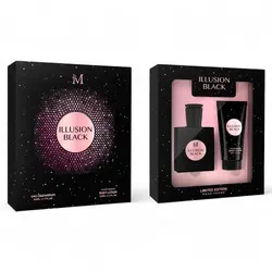 Casetă Cadou Damă ILLUSION BLACK (Parfum 50 ml + Loțiune de Corp 50 ml)