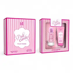 Casetă Cadou Damă M PINK CANDY (Parfum 50 ml + Loțiune de Corp 50 ml)