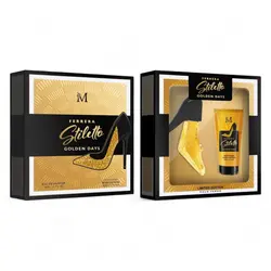 Casetă Cadou Femei FERRERA STILETTO GOLDEN DAYS (Parfum 50 ml + Loțiune de Corp 50 ml)