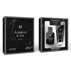 Casetă Cadou Bărbați AQUARIUS BLACK (Parfum 50 ml + Gel de Duș 50 ml)