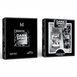 Casetă Cadou Bărbați DARK SPIRIT ARMY (Parfum 50 ml + Gel de Duș 50 ml)