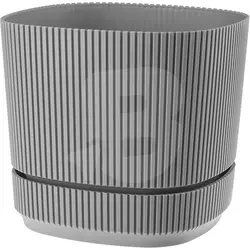 Ghiveci din Plastic pentru Flori FLORA, Capacitate 1,2 L, Formă Pătrată