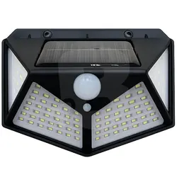 Lampă Solară de Perete cu 100 LED-uri, Senzor de Mișcare și Lumină, 3 Moduri de Iluminare – BK-100