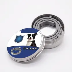 Zgardă Antiparazitară LittleDomi pentru Câini și Pisici, Protecție Naturală 8 Luni, Impermeabilă, Gri