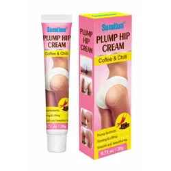 Cremă Mărire și Fermitate Șolduri Sumifun Plump Hip Cream, Model Coffee & Chili, Tub 75 ml, Efect Lifting & Volum