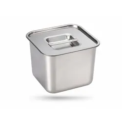 Tavă Gastronorm GN, capac inclus, inox, 18 x 18 x 12.5 cm, Uz Profesional HoReCa