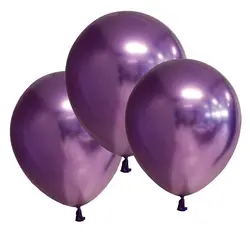 Set 10 Baloane din Latex Rotunde, Culoare Mov Metalizat Premium, Accesorii pentru Decor Petreceri și Aniversări