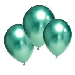 Set 10 Baloane din Latex Rotunde, Culoare Verde Metalizat Premium, Accesorii pentru Decor Petreceri și Aniversări