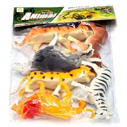 Set Figurine din Plastic pentru Copii, Modele Diverse cu Animale Sălbatice din Africa și Savană, Jucărie Educativă