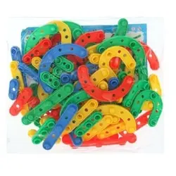 Set Joc de Construcție Interactiv tip Potcoave, Multicolor, Joc Educativ pentru Creativitate