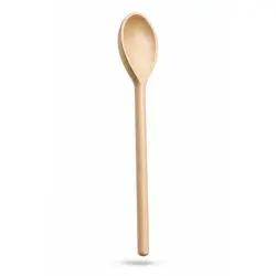 Lingură de lemn clasică pentru gătit și servire, lungime 30 cm, finisaj natural