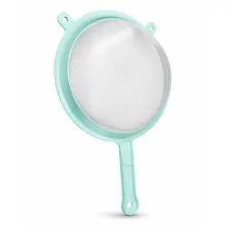 Sită de Bucătărie Universală, Diametru 21 cm, Plasă Fină din Nylon, Verde Mentă