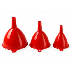 Set 3 Pâlnii Universale din Plastic Rezistent, Dimensiuni Diverse, Roșu