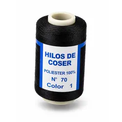 Set 12 Papiote Ață de Cusut, 100% Poliester, 850m/papiotă, negru