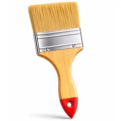 Pensulă Profesională pentru Vopsit și Lăsuit, Lățime 7 cm, Mâner din Lemn Ergonomic, Lungime 19.5 cm