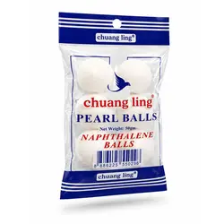 Naftalină Perle Albe anti-molii Chuang Ling, Pachet 50g
