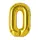 Balon din Folie de Aluminiu, Cifra 0, Culoare Auriu Metalizat, 68 x 53 cm