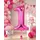 Balon din folie de aluminiu, Cifra 1, Roz metalizat, înălțime 81 cm (32 inch)