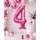 Balon din folie de aluminiu, Cifra 4, Roz metalizat, înălțime 81 cm (32 inch)