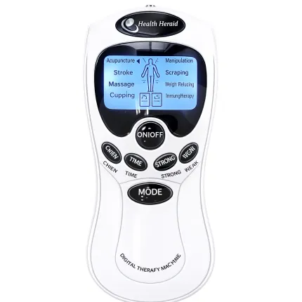 Aparat de masaj TENS EMS digital cu electrozi pentru recuperare și relaxare musculară