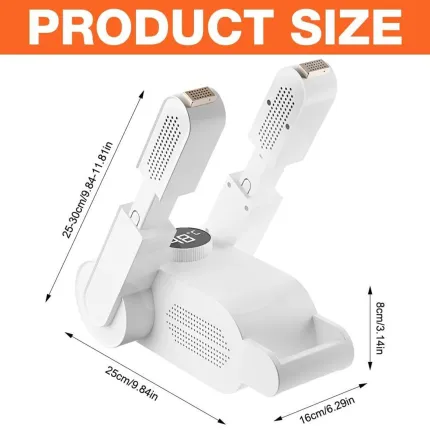 Dimensiuni uscător electric pentru încălțăminte design pliabil