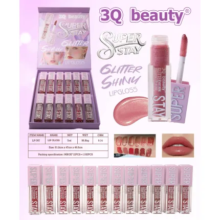 Luciu de buze 3Q Beauty Super Stay Glitter Shiny LP-767 7 ml