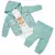 Compleu băieți din bumbac subțire Teddy Bear verde mentă body hanorac pantaloni