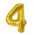Balon din Folie de Aluminiu, Cifra 4, Culoare Auriu Metalizat, 68 x 53 cm