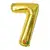 Balon din Folie de Aluminiu, Cifra 7, Culoare Auriu Metalizat, 68 x 53 cm