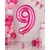 Balon din folie de aluminiu, Cifra 9, Roz metalizat, înălțime 81 cm (32 inch)