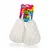 Set 2 Pompoane Majorete, Alb Metalizat, cu Mâner de Plastic Alb, Accesorii Petrecere și Sport