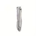 Unghieră argintie din inox cu mâner ergonomic și lamă curbată