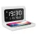 Ceas decorativ cu stație de încărcare wireless 3 în 1, 10W, afișaj LED