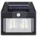 Lampă solară de perete cu senzor de mișcare, 2 becuri LED, 600 lumeni, 3 moduri iluminare, pentru exterior, negru