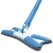 Mop cu cap în formă de X, rotire 360°, telescopic, sistem de stoarcere integrat, 3 lavete microfibră incluse, 123 cm, albastru deschis