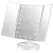 Oglindă cosmetică triplă cu LED și mărire 2X 3X 10X, ecran tactil, alimentare USB și baterii, rotație 180°