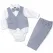 Set 4 Costume Elegante pentru Bebeluși Băieți, 4 Piese, Culoare Gri – 6–18 luni