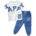 Set 6 Compleuri Subțiri pentru Băieți, 2 Piese, Tricou + Pantaloni, Culoare Albastru Deschis, 5–14 ani