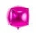 Balon din folie metalica forma cubica 4D roz 35x35x35 cm pentru decor evenimente
