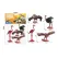 Set 4 Figurine Păsări Migratoare, Detalii Realiste, Material Plastic Rezistent, Dimensiuni între 8 cm și 12 cm, Multicolor