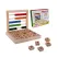 Numărătoare Clasică (Abacus) din Lemn Ecologic, 30 Bile Colorate, Cadru Rezistent, Instrument Educațional Matematic, Dimensiuni 25 x 15 cm