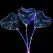 Set 50 baloane Party LED multicolor, formă Inimă