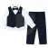 Costum elegant băiat bleumarin 4 piese 5–8 ani set complet