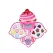 Trusă de Machiaj „Sweet Beauty” – Design în Formă de Prăjitură, Set Multi-Nivel cu Oglindă și Accesorii