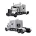 Machetă Metalică TIR American Peterbilt, Lumini și Sunete, 24 cm – Alb