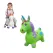 Unicorn Gonflabil din Cauciuc Rezistent, cu Lumini și Muzică, 50 x 60 cm – Verde Magic