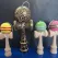 Mini Kendama din Lemn, 12 cm, Jucărie de Îndemânare cu Bilă Lucioasă și Dungi de Vizibilitate